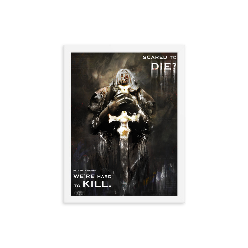 ETERNAL - Framed WH40K Original Fan Illustration - 12x16, 18x24, Enhanced Matte Print in Ayous Wood Frame