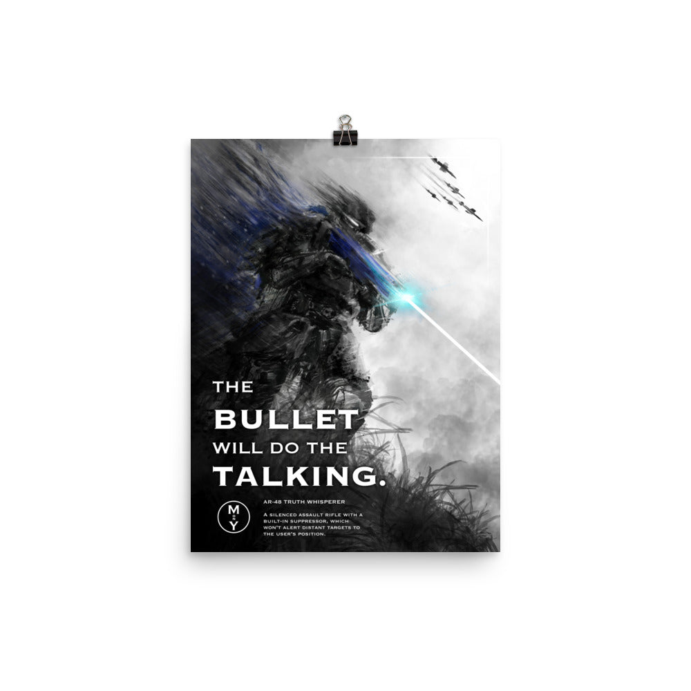 Truth Whisperer- Helldivers 2 Original Fan Illustration - 12x16, 18x24, Enhanced Matte Print