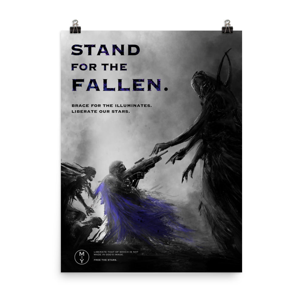 Stand for the Fallen - Helldivers 2 Original Fan Illustration - 12x16, 18x24, Enhanced Matte Print