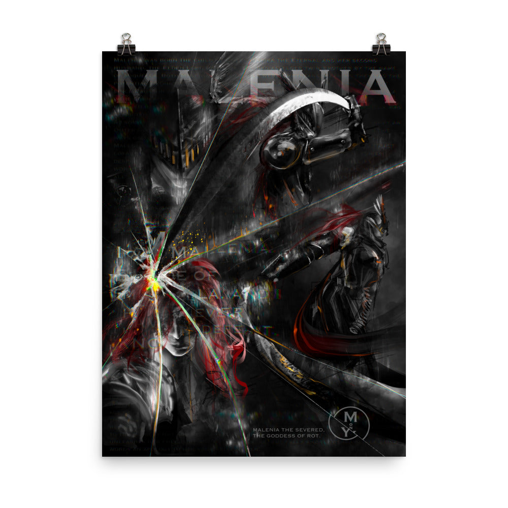 Remembrance Of Malenia, The Goddess Of Rot - Original Fan Illustration - 12x16, 18x24, Enhanced Matte Print