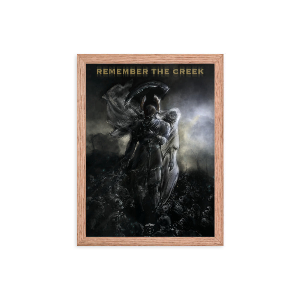 Remember The Creek - Framed Helldivers 2 Original Fan Illustration - 12x16, 18x24, Enhanced Matte Print in Ayous Wood Frame