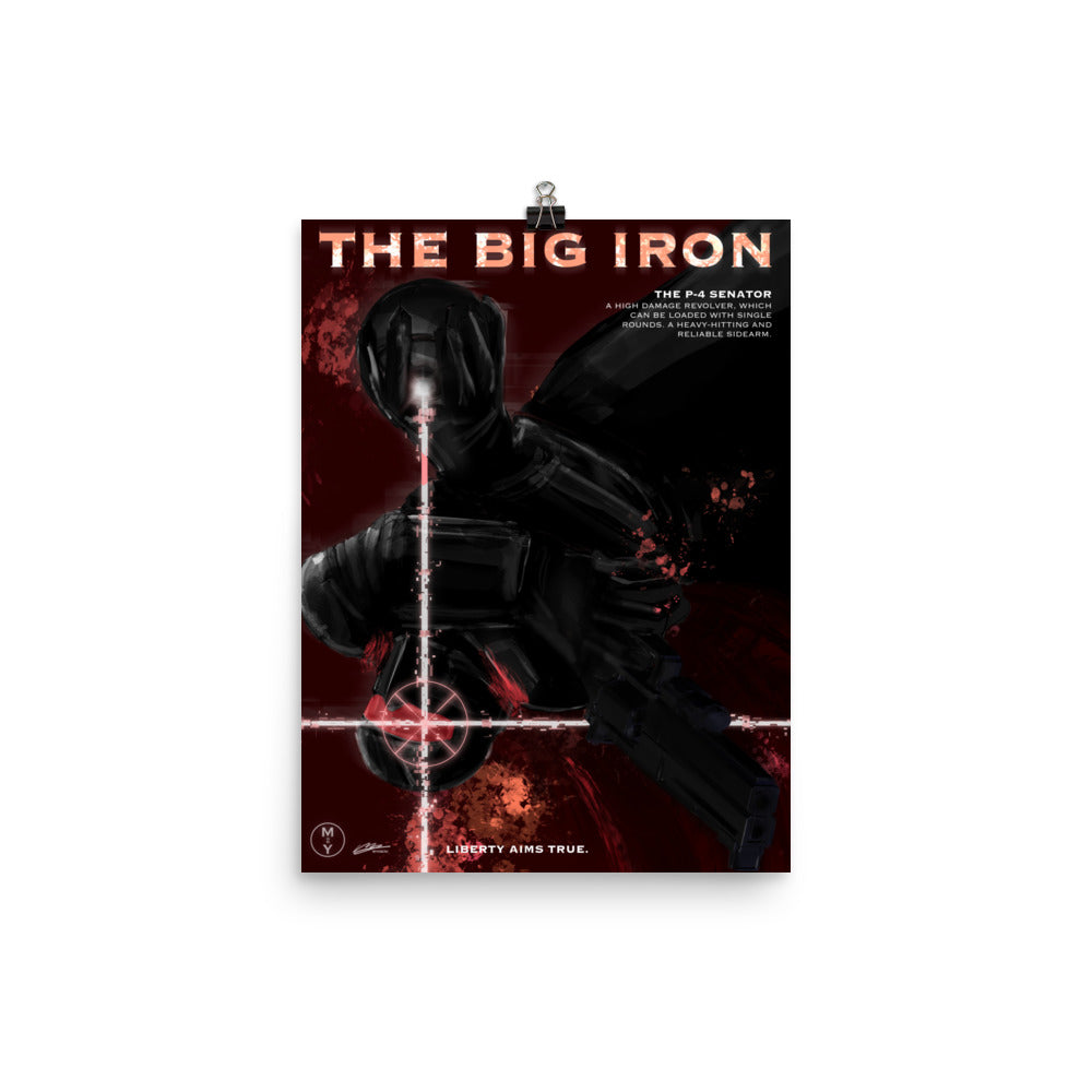 The Big Iron - Helldivers 2 Original Fan Illustration - 12x16, 18x24, Enhanced Matte Print