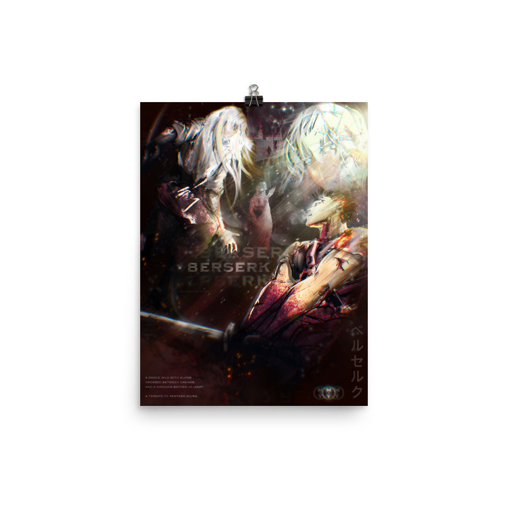 Crossed Dreams - Berserk Original Fan Illustration - 12x16, 18x24, Enhanced Matte Print