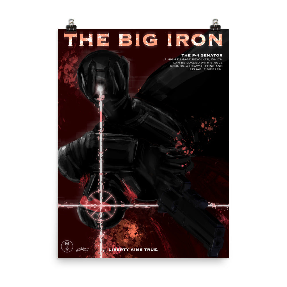 The Big Iron - Helldivers 2 Original Fan Illustration - 12x16, 18x24, Enhanced Matte Print