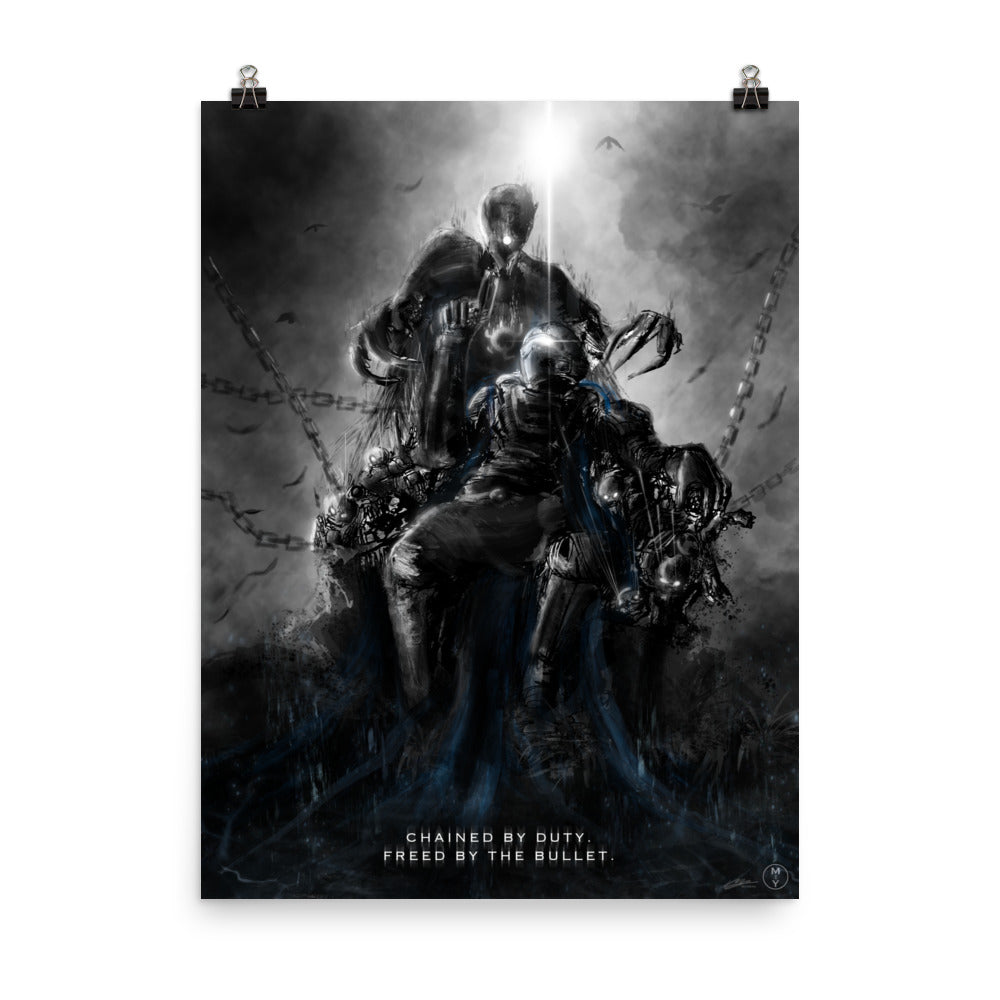 Freed By The Bullet - Helldivers 2 Original Fan Illustration - 12x16, 18x24, Enhanced Matte Print