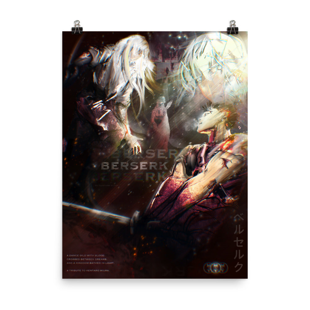 Crossed Dreams - Berserk Original Fan Illustration - 12x16, 18x24, Enhanced Matte Print