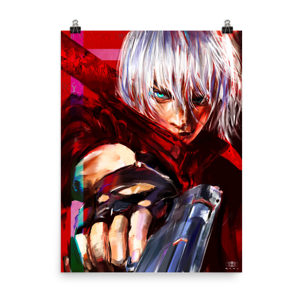 The Devil Hunter - DMC Original Fan Illustration - 12x16, 18x24, Enhanced Matte Print